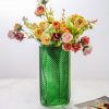 Green glass vase