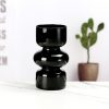 black glass vase