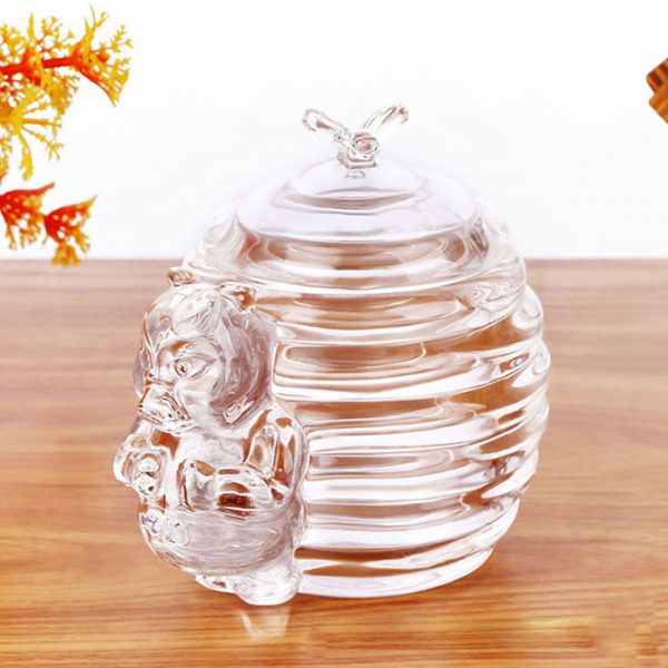 glass honey pot