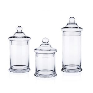 high capacity glass storage container with lid