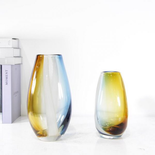 oval glass vase