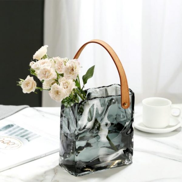 square glass vase